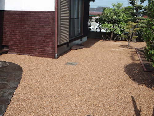 化粧砂利の施工事例の写真